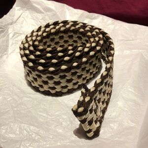 52” Brown and Cream Braided Belt